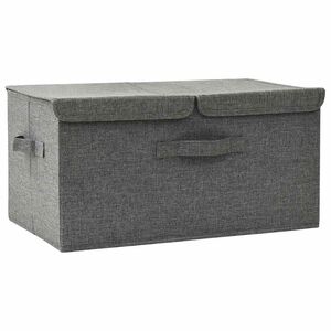 vidaXL Storage boxes Non-woven fabric 2 compartments Anthracite