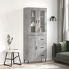 vidaXL Highboard Concrete Grey 69.5x34x180 cm Engineered Wood