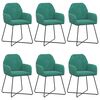vidaXL Dining Chairs 6 pcs Velvet Turquoise 55 x 50 x 84 cm
