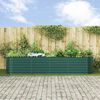 vidaXL Garden Raised Bed Green 400 x 80 x 81 cm Steel