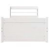 vidaXL Bed Frame with Headboard without Mattress White 90x200 cm