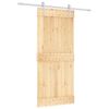 vidaXL Sliding Door Natural and White 90 x 210 cm Solid Pine Wood