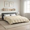 vidaXL Summer Duvet Quilted Cream 220 x 240 cm Microfiber