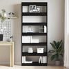 vidaXL Book Cabinet Black Oak 80 x 30 x 198 cm Engineered Wood