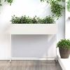 vidaXL Raised Garden Planter White 100 x 26 x 82 cm Steel