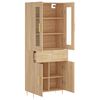 vidaXL Highboard Sonoma Oak 69.5x34x180 cm Engineered Wood