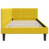 vidaXL Corner Bed Frame with Headboard Yellow 90 x 200 cm Velvet