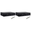 vidaXL Sunlounger Cover | Set of 2 | Black | Polyethylene