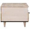 vidaXL Coffee Table with Shelf White 80 x 54 x 40 cm Solid Acacia wood