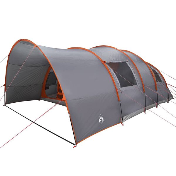vidaXL Tunnel Tent with Roof Grey and Orange 710 x 460 x 245 cm