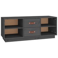 vidaXL TV Cabinet Grey 100x34x40 cm Solid Wood Pine