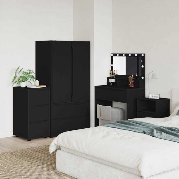 vidaXL Storage Cabinet Black 40 x 48 x 81 cm Engineered Wood