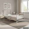 vidaXL Bed Frame without Mattress White Metal 100x200 cm
