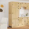 vidaXL Cabinet SKI Honey Brown 66 x 58.5 x 207 cm Solid Pine Wood