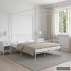 vidaXL Bed Frame without Mattress with Canopy White 140x200 cm Metal