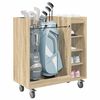 vidaXL Golf Cabinet with Wheel Plain Sonoma Oak 90 x 45 x 98 cm