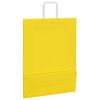 vidaXL Paper Bags 50 pcs with Handles Yellow 32x12x42 cm