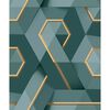 DUTCH WALLCOVERINGS Wallpaper Onyx Green and Gold