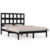 vidaXL Bed Frame without Mattress Black 180x200 cm Solid Wood