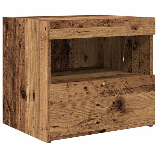 vidaXL Bedside Cabinet Old Wood 50 x 40 x 45 cm Engineered Wood