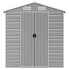 vidaXL Garden Shed Light Grey 191x810x198 cm Galvanised Steel