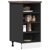 vidaXL Bottom Cabinet Riga Black 40x44.5x81.5 cm Engineered Wood