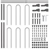 vidaXL Garden Fence Grey 1.7 x 1 m Powder-coated steel