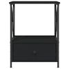 vidaXL Bedside Table Black 50x41x65 cm Engineered Wood