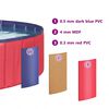 vidaXL Foldable Dog Swimming Pool Red and Blue 80 x 80 x 20 cm PVC