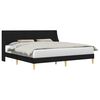 vidaXL Bed Frame with Headboard Black 180 x 200 cm Fabric