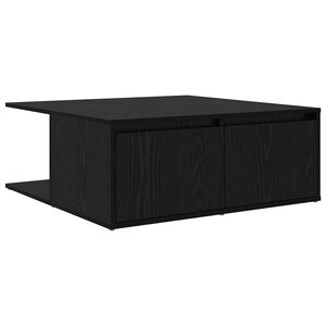 vidaXL Coffee Table Black oak 80 x 80 x 31 cm Engineered wood