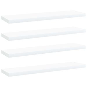 vidaXL Bookshelf Boards 4 pcs White 40x10x1,5 cm Engineered Wood