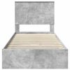 vidaXL Storage Bed Concrete Grey 90 x 200 cm Engineered Wood
