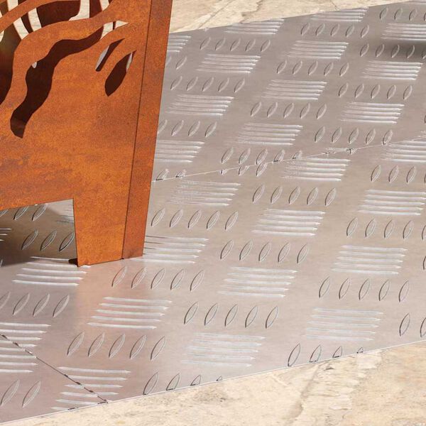 vidaXL Stair Tread Rectangular 4 pcs Silver 80 x 40 cm Aluminium