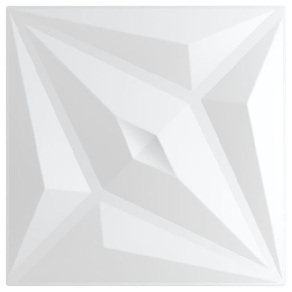 vidaXL Wall Panels 24 pcs White 50x50 cm XPS 6 m² Star