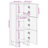 vidaXL Highboard 40x34x110 cm Solid Wood Acacia
