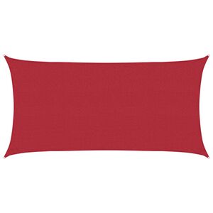 vidaXL Sunshade Sail Red 2 x 6 m HDPE