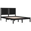 vidaXL Bed Frame without Mattress Black 140x190 cm Solid Wood Pine