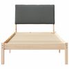 vidaXL Bed frame Brown and dark grey 90 x 190 cm Solid pine wood