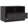 vidaXL TV Cabinets 2pcs Black 67x39x44 cm Steel