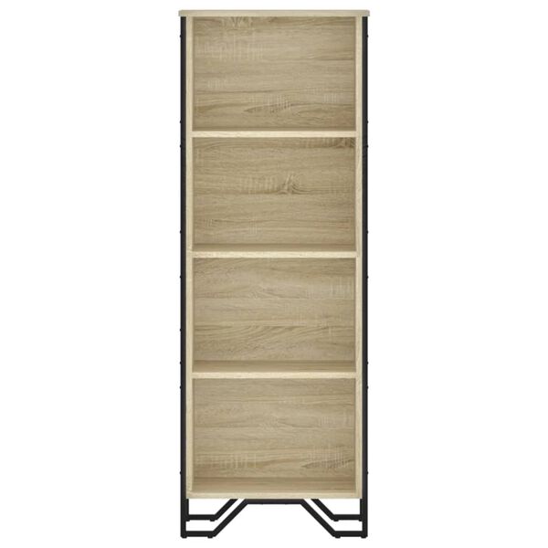 vidaXL Bookcase Sonoma Oak 50x31x137.5 cm Engineered Wood