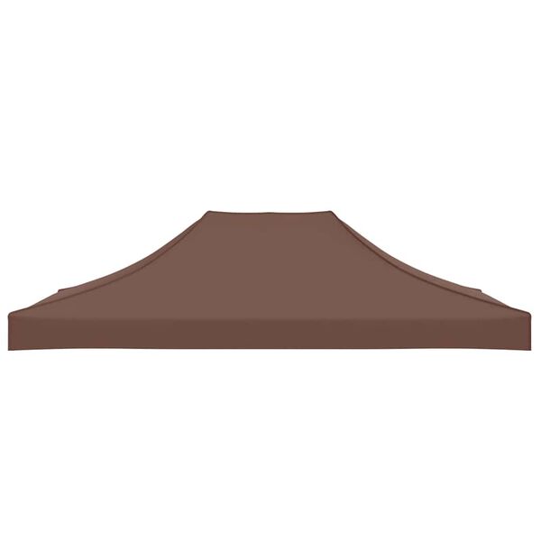 vidaXL Party Tent Roof 4x3 m Brown 270 g/m&sup2;