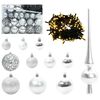 vidaXL Upside-down Artificial Pre-lit Christmas Tree with Ball Set PVC