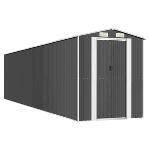 vidaXL Garden Shed Anthracite 192x855x223 cm Galvanised Steel