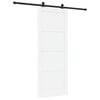vidaXL Sliding Door White and Black 83 x 211 cm Solid Pine Wood