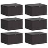 vidaXL Storage Box with Transparent Top Window 6 pcs Non-woven fabric