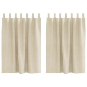 vidaXL Blackout Curtains 2 pcs Cream 140 x 140 cm Velvet