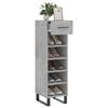 vidaXL Shoe Cabinet Concrete Grey 30x35x105 cm Engineered Wood