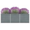 vidaXL Garden Raised Bed Galvanised Steel 240x40x77 cm Grey