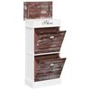 vidaXL Shoe Cabinet Brown 50x28x98 cm Paulownia Wood